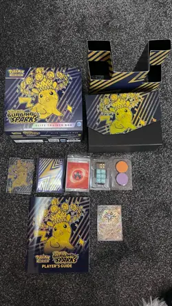 OPENED Pokemon TCG - Surging Sparks Pokemon Center ETB | Decoration/Storage ☑ - Image 1