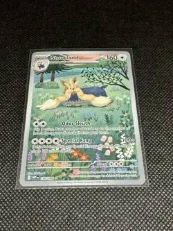 Pokemon Stoutland 156/086 Illustration Rare Holo SV: White Flare 160 HP Card - Image 1