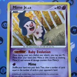 Mime Jr. DP22 Diamond & Pearl Black Star Promo Holo w/ Swirl Pokemon Card - Image 2
