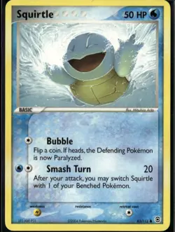 Squirtle 083/112 Common FireRed & LeafGreen 83/112 Water Normal Pokemon Card - Image 1