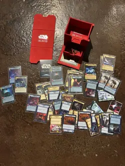 Star Wars Unlimited Card Lot Grand Admiral Thrawn Count Dooku—Plus Case, 3 Foils - Image 1