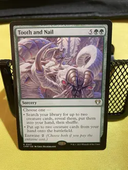 Magic: The Gathering Tooth and Nail Commander Masters Rare Green Sorcery Card - Image 1