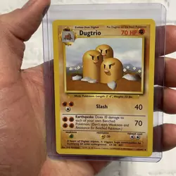 Pokemon TCG Dugtrio Base Set 19/102 Regular Unlimited Rare Vintage Card Vtg NM - Image 1