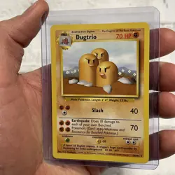 Pokemon TCG Dugtrio Base Set 19/102 Regular Unlimited Rare Vintage Card Vtg NM - Image 2