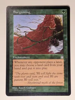 Burgeoning MtG Stronghold Regular Lightly Played LP Magic: The Gathering - Image 1