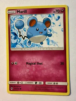 Marill Common SM - Lost Thunder 135/214 LP Pokemon Card - Image 1