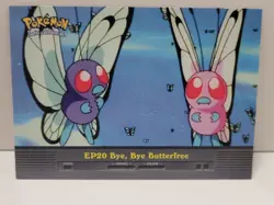 EP20 BYE, BYE BUTTERFREE - NON-HOLO Pokemon TV Topps Blue LOGO - LP - Image 1