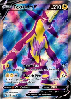 Pokemon TCG Rebel Clash #182/192 Toxtricity V Full Art Ultra Rare NM (SKU 1-4) - Image 1