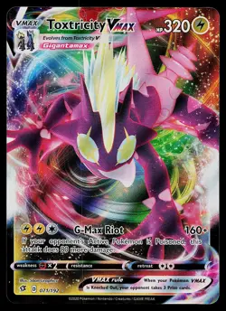 Pokemon Card Rebel Clash Toxtricity VMAX 071/192 Rare Holo - Image 1