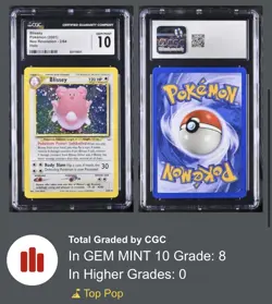 Pop 8! 🔥 CGC 10 GEM MINT 2001 POKEMON #2 BLISSEY NEO REVELATION Unlimited (PSA) - Image 3