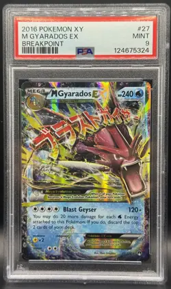Pokemon TCG PSA 9 Breakpoint Mega Gyarados EX 2016 Breakpoint Holo 27/122 - Image 1