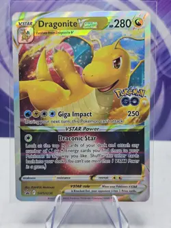 Dragonite Vstar SWSH236 Black Star Promo Pokemon Go Holo Pokemon Card NM - Image 1
