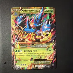 Pokemon M Heracross EX 112/111 XY Furious Fists Holo Secret Rare 220 HP Mega - Image 1