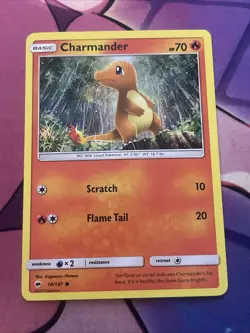 2017 Pokemon Sun & Moon Burning Shadows Charmander Holo #18/147 - Image 1