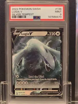 LUGIA V #138 FULL ART SILVER TEMPEST 2022 POKEMON SWSH SWORD & SHIELD PSA 9 MINT - Image 1