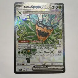 Pokemon Teal Mask Ogerpon EX 166 SVP Scarlet & Violet Promo Full Art Holo 210 HP - Image 1