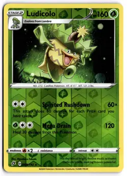 Pokemon TCG Ludicolo 009/192 Swsh02: Rebel Clash Reverse Holo - Image 1