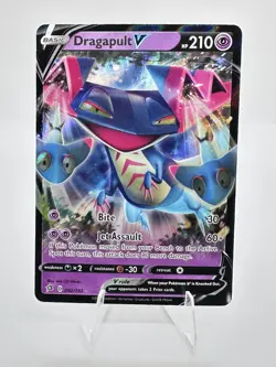 Dragapult V 092/192 Pokemon SWSH02: Rebel Clash Holo Ultra Rare NM - Image 1