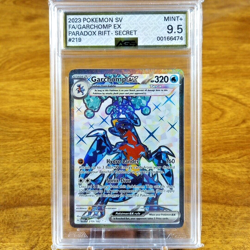 Pokemon SV Paradox Rift Garchomp EX 219/182 AGS Mint+ 9.5 Holo Secret Rare 2023 - Image 1