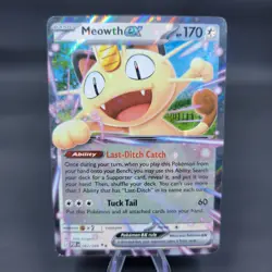 Pokemon TCG Meowth Ex 062/088 Double Rare Perfect Order NM - Image 1