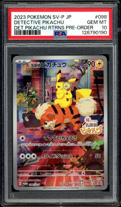 Pokemon PSA 10 Detective Pikachu Returns Pre-Order 098/SV-P Promo Japanese - Image 3
