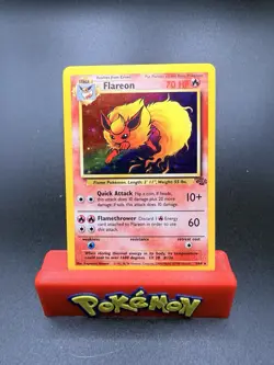 Pokemon Jungle Flareon 3/64 Holo WOTC Rare NM/VLP - Image 1