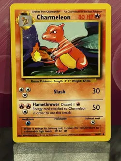 Charmeleon 24/102 Uncommon Pokemon 1999 Unlimited Base Set NM/LP - Image 1