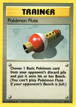 Pokemon Flute 86/102 Base Set Uncommon Near Mint Pokemon DNA GAMES - Image 1