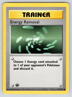 MP Energy Removal 92/102 Common Base Set 1st Edition Pokemon - Image 1