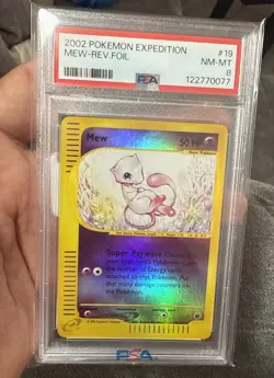 2002 Pokemon Expedition Mew 19/165 - Reverse Holo PSA 8 Low Pop - Image 1