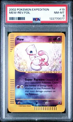 2002 Pokemon Expedition Mew 19/165 - Reverse Holo PSA 8 Low Pop - Image 2