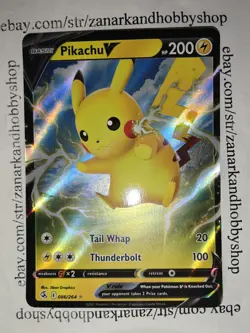 Pokemon Pikachu V 086/264 Fusion Strike NM - Image 1