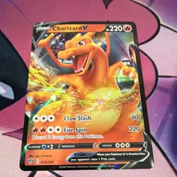 Pokemon Charizard V 019/189 Darkness Ablaze Ultra Rare Full Art Holo 220 HP - Image 2