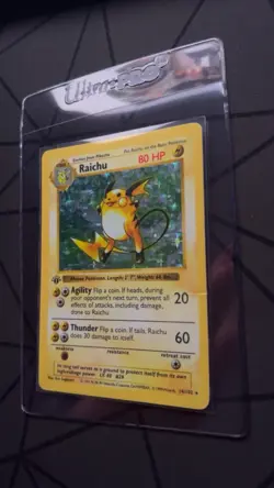Pokemon Raichu Base Set 1st Edition Holo 14/102 80 HP Wizards 1999 - Image 2