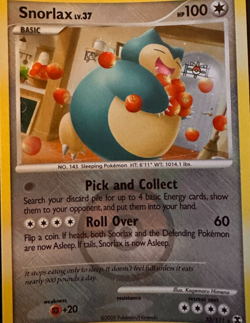 Snorlax Lv. 37 33/111 Rising Rivals League Promo Crosshatch Holo Pokemon. Mint - Image 3