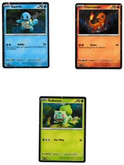 Pokemon 151 Promo Bulbasaur Charmander Squirtle SVP 046 047 048 - Image 1