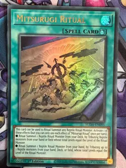 Mitsurugi Ritual SUDA-EN095 YuGiOh Card ULTRA RARE 1ST EDITION - Image 1
