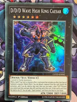 D/D/D Wave High King Caesar COTD-EN042 YuGiOh Card SUPER RARE 1ST EDITION - Image 1