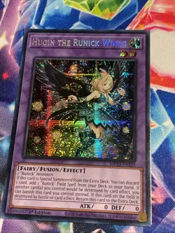 Yu-Gi-Oh! TCG Hugin the Runick Wings MP23-EN249 Prismatic Secret Rare NM/M - Image 2