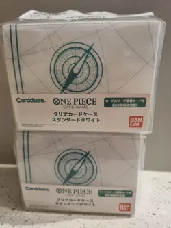 2x Official Bandai One Piece Card Game Clear Card Deck Box Standard White - Image 1