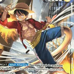 ONE PIECE CCG card: Monkey.D.Luffy P-035 "P," "NOT FOR SALE," English, tag SP TR - Image 4