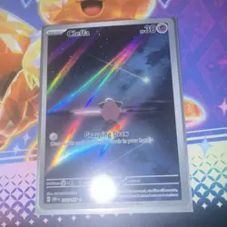 Pokemon Cleffa 202/197 SV03 Obsidian Flames Illustration Rare Full Art Holo Card - Image 1
