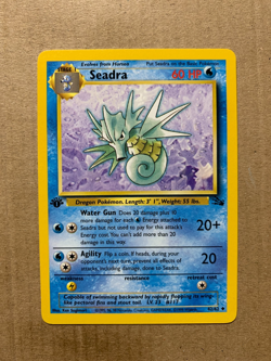 1st Edition Seadra 42/62 Fossil Set - Uncommon Pokemon Card - NM/Mint - Image 1