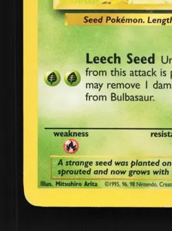 Bulbasaur 67/130 HP Base Set 2 English Pokemon Card TCG - Image 2