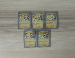 Set of 5 Pokemon World Championship 2025 Black Star Promo Pikachu SVP 225 Cards - Image 1