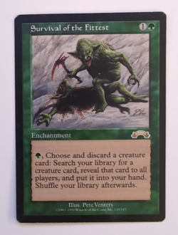 MTG Survival of the Fittest - Exodus - Rare - NM/LP - Reserved List - Clean! - Image 1
