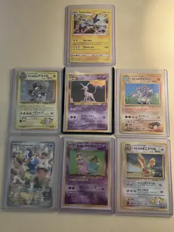 English + Vintage Japanese Pokemon Cards Lot Dark Slowbro, Espeon, Fearow, Etc. - Image 1