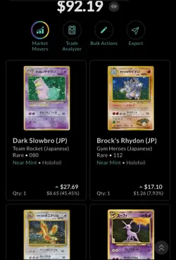 English + Vintage Japanese Pokemon Cards Lot Dark Slowbro, Espeon, Fearow, Etc. - Image 3