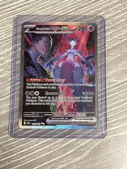 Pokemon TCG Team Rocket's Mewtwo ex 231/182 Destined Rivals Holo NM Condition - Image 1