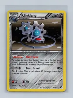 Klinklang 76/114 Holo Rare Black & White Pokemon Holo Lightly Played - Image 1